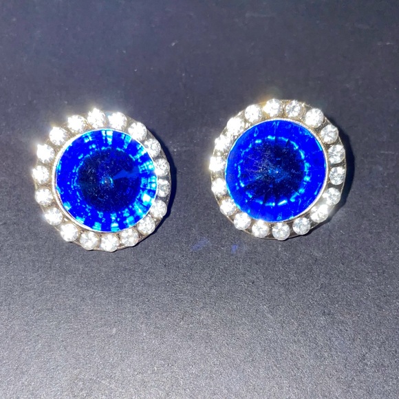 🦋 Beautiful Vintage Rhinestone Earrings 🦋 - Picture 3 of 4